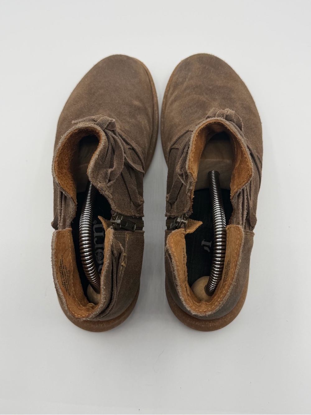 Born TARKILN Leather Ankle Boots 9.5 US/ 41 Distressed Suede Brown Comfort Shoes - Picture 8 of 9